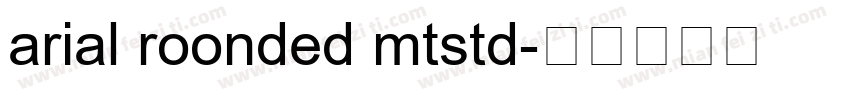 arial roonded mtstd字体转换